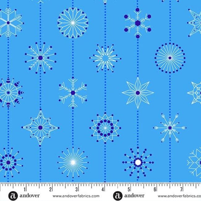 Century Prints, Deco, Frost, Snowflakes, F, $0.20/cm or $20/m