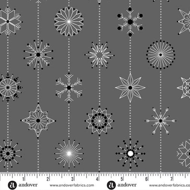 Century Prints, Deco, Frost, Snowflakes, S, $0.20/cm or $20/m
