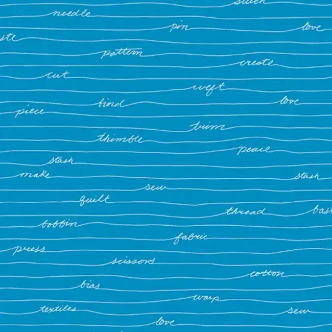 Scrawl Longhand, Sea, $0.20/cm or $20/m