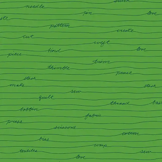 Scrawl Longhand, Clover, $0.20/cm or $20/m