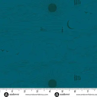Andover Fabrics Soliloquy, Dwell, Peacock, $0.20/cm or $20/m