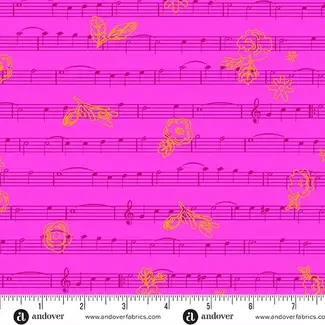 Andover Fabrics Soliloquy, Singalong, Peony, $0.20/cm or $20/m