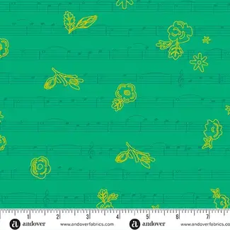 Andover Fabrics Soliloquy, Singalong, Fern, $0.20/cm or $20/m