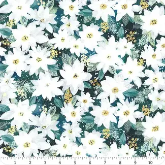 Dear Stella Sweater Weather, Star Poinsettias, Multi, $0.20/cm or $20/m