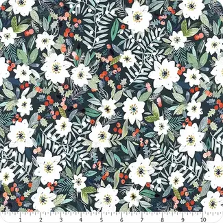 Dear Stella Sweater Weather, Holiday Poinsettias, M, $0.20/cm or $20/m