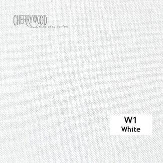 Cherrywood Hand Dyed Fabrics W01 White One Yard Cut