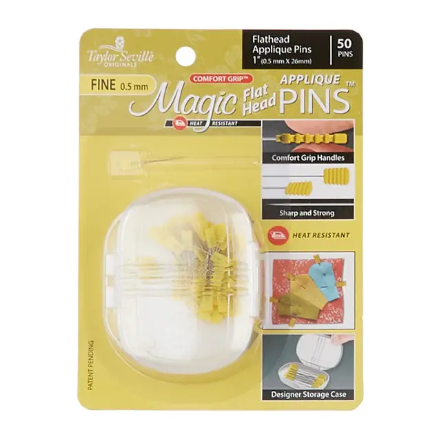 Magic Pins Flat Head Applique, fine, 50 pcs