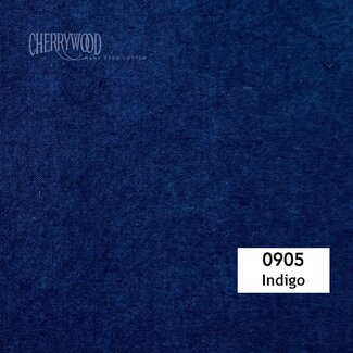 Cherrywood Hand Dyed Fabrics 0905 Indigo, $0.42/cm or $42/m
