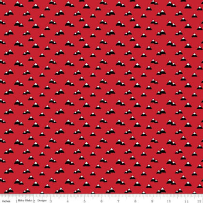 80 CM WILD AT HEART, MOUNTAINS, RED C9823  $20/M