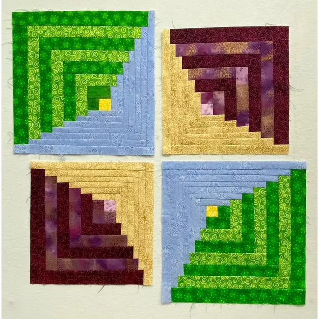 Curved Log Cabin - Technique Sheet