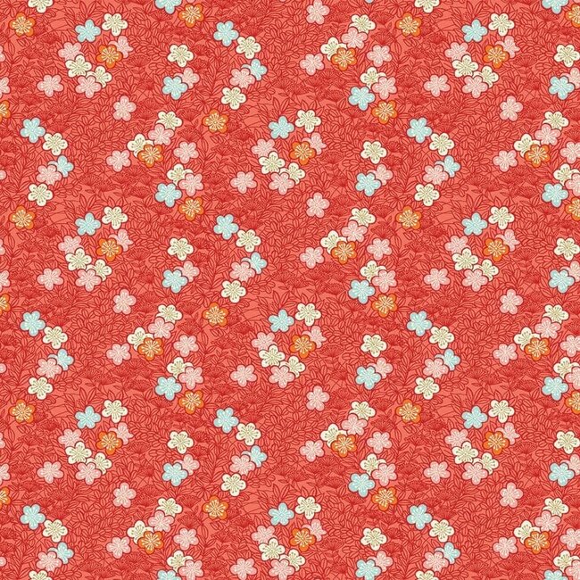 35cm of Michiko Bushclover, Red, MK2336-R, $0.20 per cm or $20/m