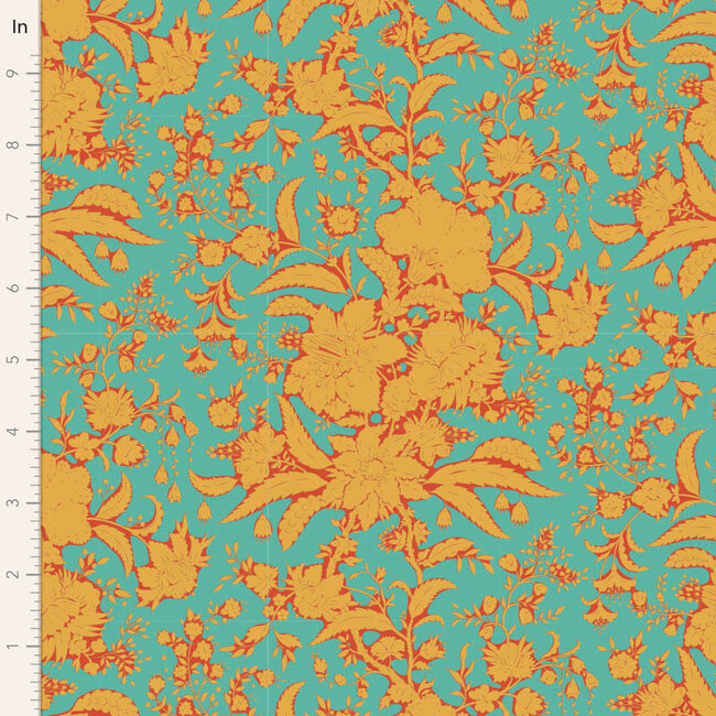 80cm of Bloomsville, Abloom, Turquoise 110072 $0.20 per cm or $20/m