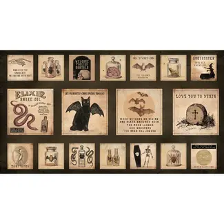 Clothworks Gothic Halloween - Curiosity Shop Panel  - Y4438-3