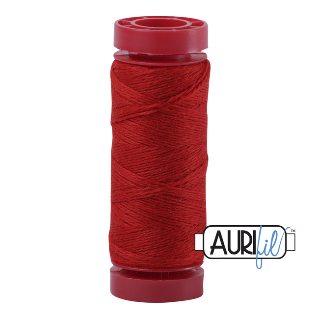 WOOL AURIFIL 12 WT. RED 8250 Small Spool