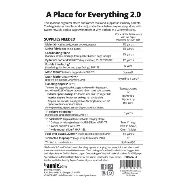 A Place For Everything 2.0 Pattern