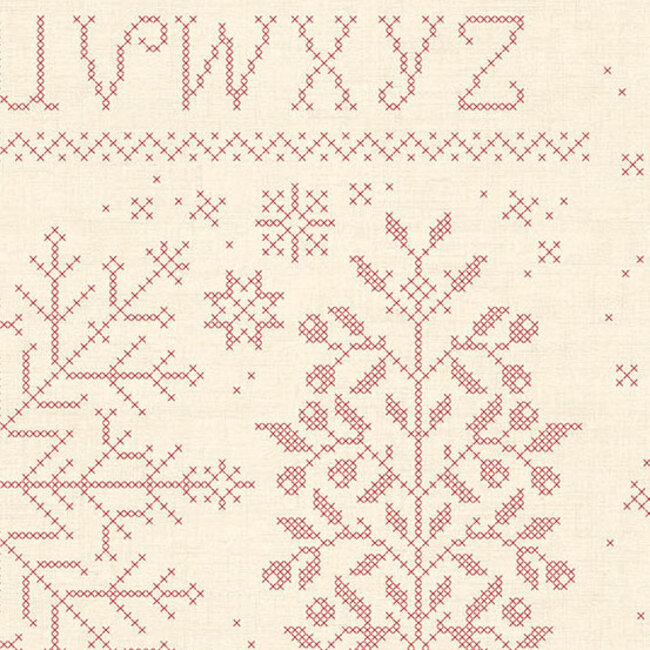 Noel, Homestead, Redwork (9850-R) $0.20 per cm or $20/m