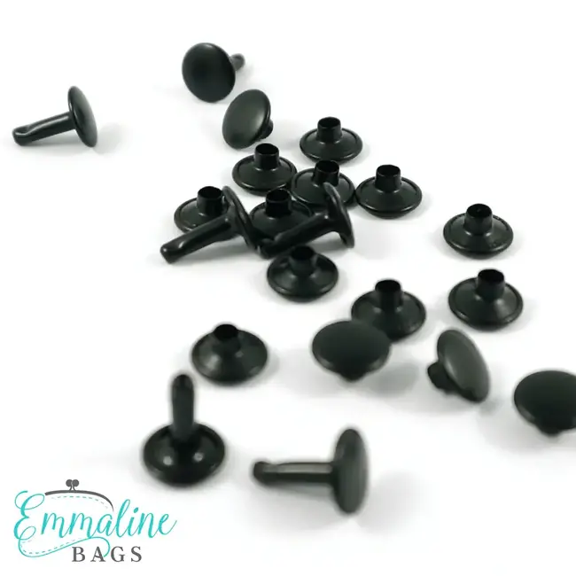 Double Cap RIVETS - Medium (9 mm Cap x 8 mm Post)