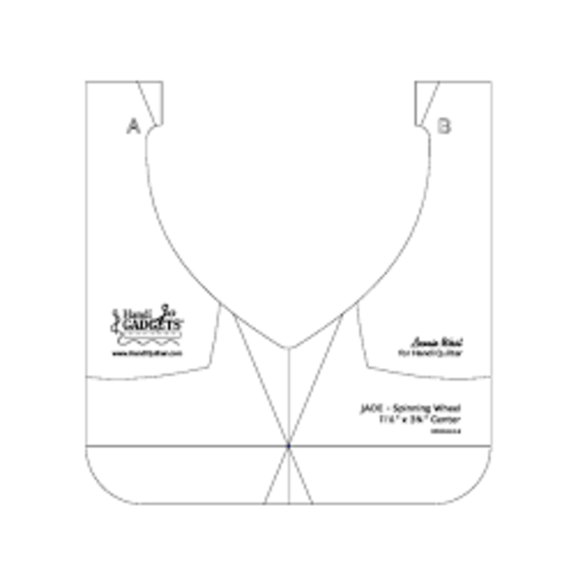 Jade Spinning Wheel Ruler (3 3/4" Center)