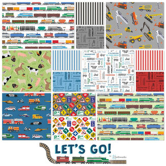 Clothworks Let's Go! Layer Cake, 42 10" squares