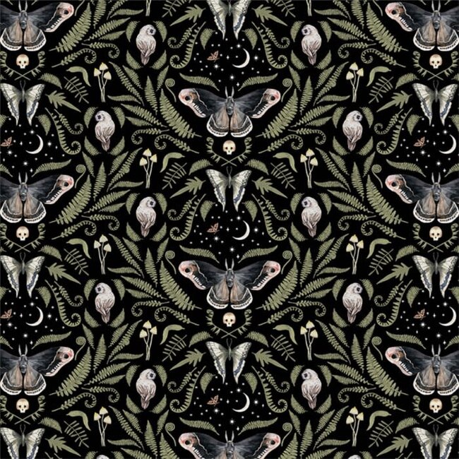 Wide Back, Moon Flower, Midnight, $0.40/cm or $40/m
