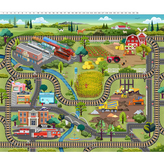 Clothworks Let's Go! Digital 36" Canvas Play Mat, $24/panel