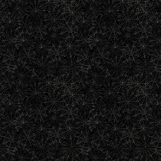 Clothworks Faboolous, Black Spiderweb Y4485-3, $0.22/cm or $22/m