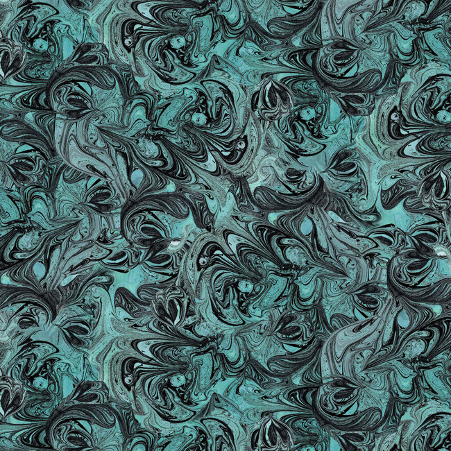 Faboolous, Teal Marbling Y4482-104, $0.22/cm or $22/m