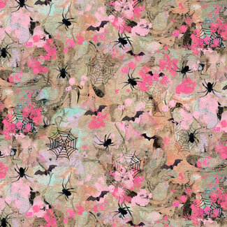 Clothworks Faboolous, Multicolor Spiders & Bats Y4480-55, $0.22/cm or $22/m