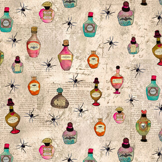 Clothworks Faboolous, Khaki Potions Y4476-12, $0.22/cm or $22/m