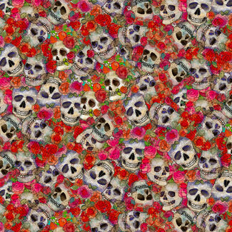 Clothworks Faboolous, Multicolor Skulls Y4475-55, $0.22/cm or $22/m