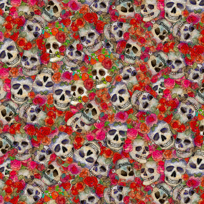 Faboolous, Multicolor Skulls Y4475-55, $0.22/cm or $22/m