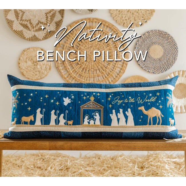 Nativity Bench Pillow, Discontinued, While Supplies Last