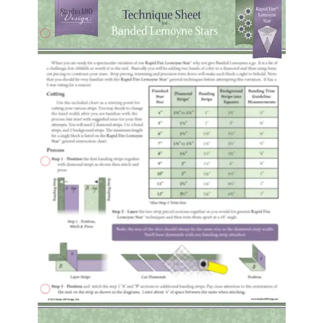 Banded Lemoyne Stars - Technique Sheet