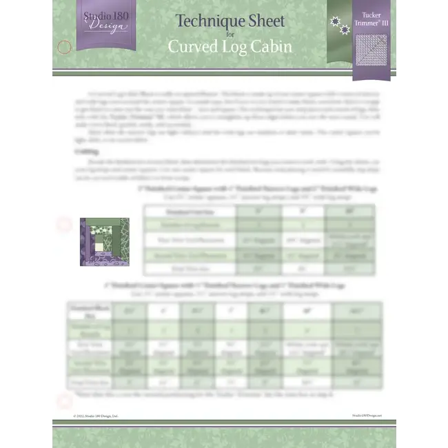 Curved Log Cabin - Technique Sheet