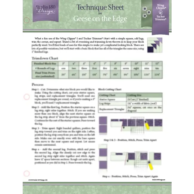 Geese on the Edge - Technique Sheet