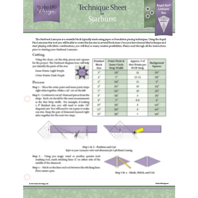 Starburst Lemoyne - Technique Sheet
