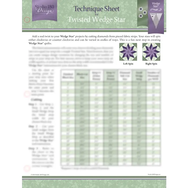 Twisted Wedge Star - Technique Sheet