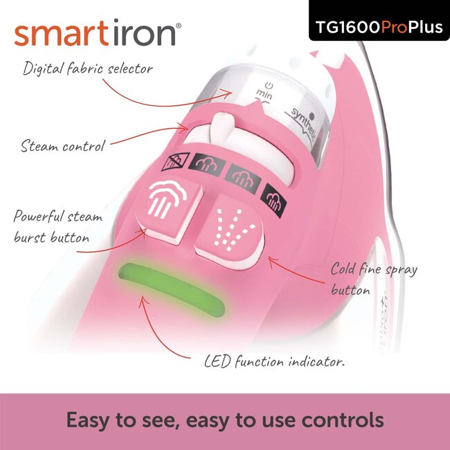TG1600 Pro Plus Smart Iron - Pink