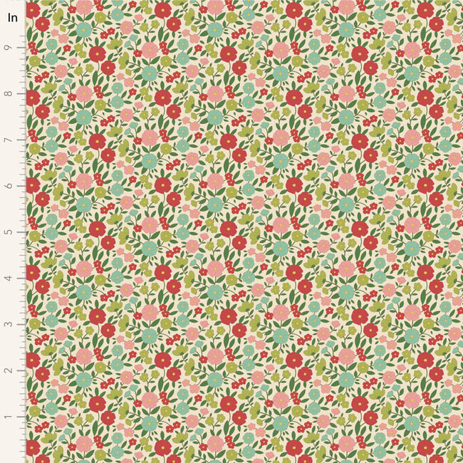 Wallflower, Janice, Red, $0.24/cm or $24/m