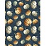 Glorious Fall, Tossed Pumpkins, Dark Blue, $0.24/cm or $24/m