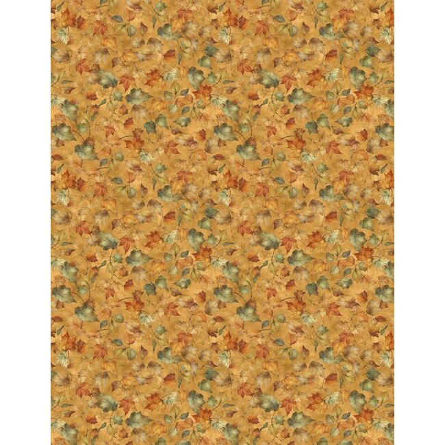 Glorious Fall, Leaves, Orange, $0.24/cm or $24/m