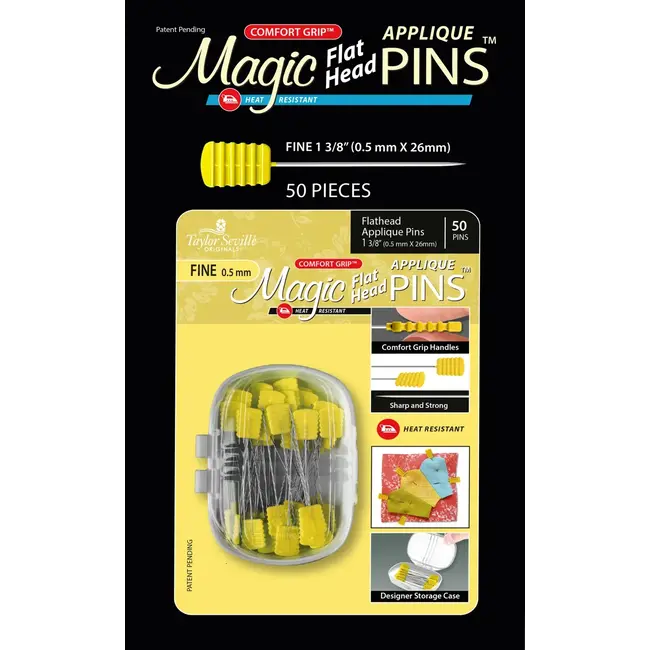 Magic Pins Flat Head Applique, fine, 50 pcs