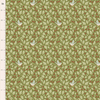 Tilda Tilda Merry Little Christmas, Holly Moss, $0.23/cm or $23/m