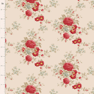 Tilda Tilda Merry Little Christmas, Carol, Cream, $0.23/cm or $23/m