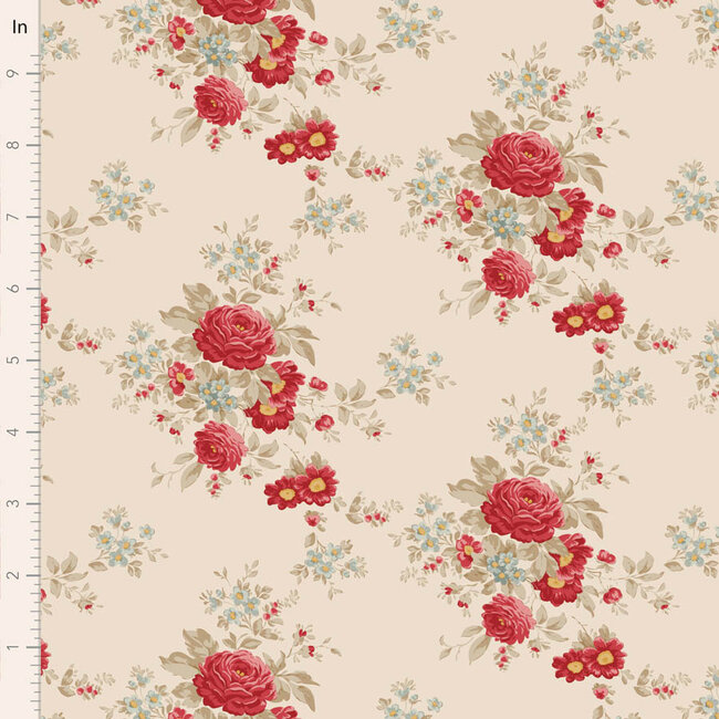 Tilda Merry Little Christmas, Carol, Cream, $0.23/cm or $23/m