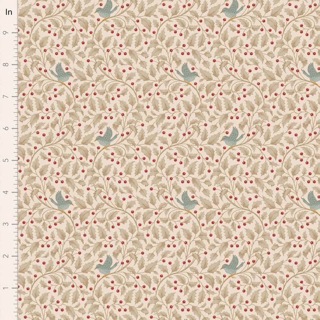 Tilda Merry Little Christmas, Holly, Clay, $0.23/cm or $23/m