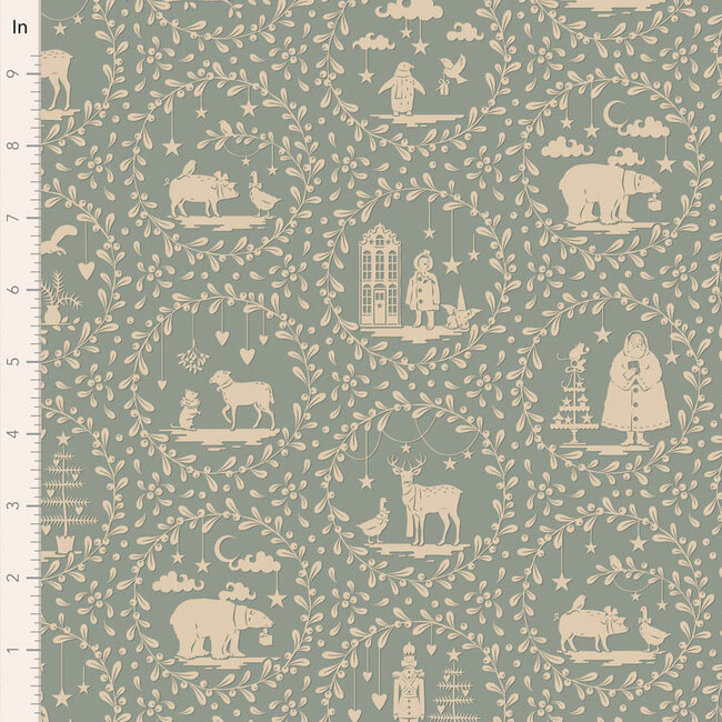 Tilda Merry Little Christmas, Paperscenes, Duckegg, $0.23/cm or $23/m