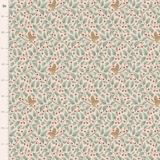Tilda Merry Little Christmas, Holly, Duckegg, $0.23/cm or $23/m