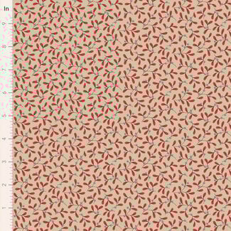 Tilda Tilda Merry Little Christmas, Mistletoe, Red, $0.23/cm or $23/m