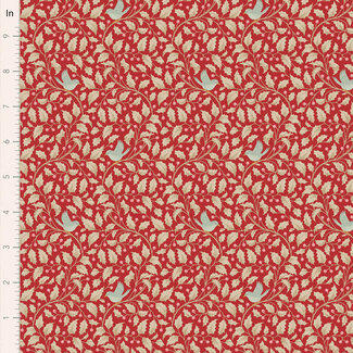 Tilda Tilda Merry Little Christmas, Holly, Red, $0.23/cm or $23/m